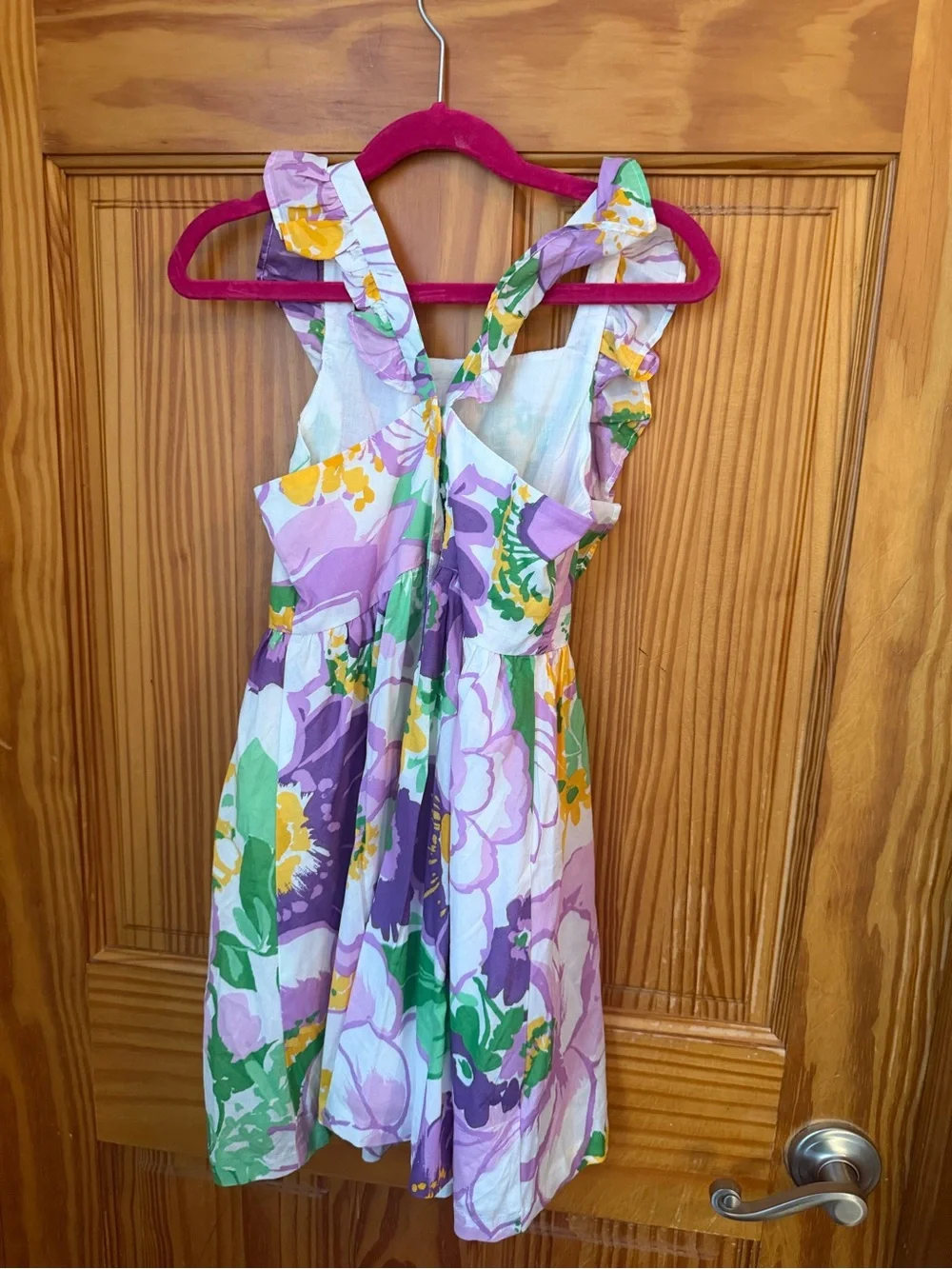 Janie and Jack Purple Floral Ruffle Strap Dress